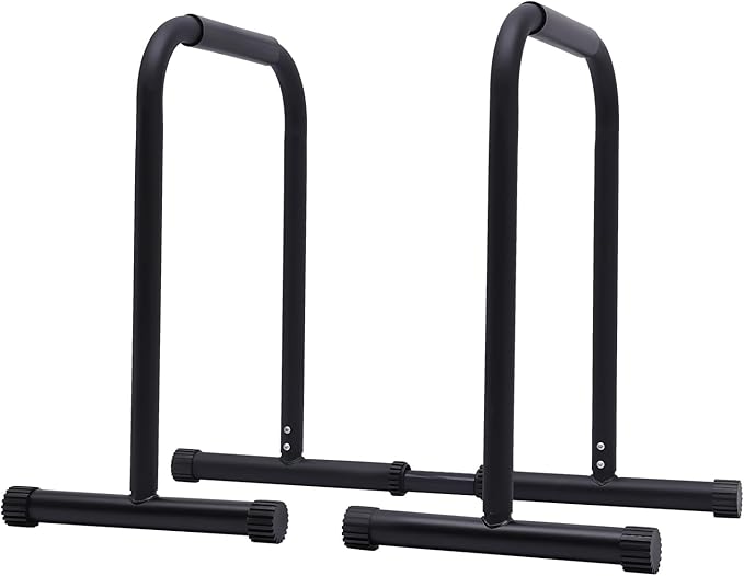 Adjustable Dip Bar Stand for Home Gym, 440 LBS Capacity, Double Parallel Bars for Calisthenics, Strength Training, Push Up, Free Standing Dip Station with Sponge Handle, Anti-Slip,Home Gym Equipment