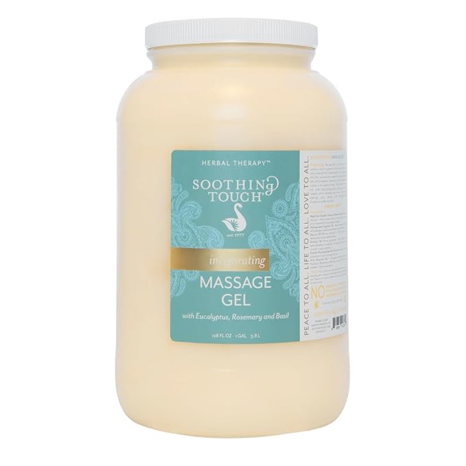 Soothing Touch Invigorating Massage Gel, Eucalyptus, Rosemary, Lemon, Basil, 128 Ounce