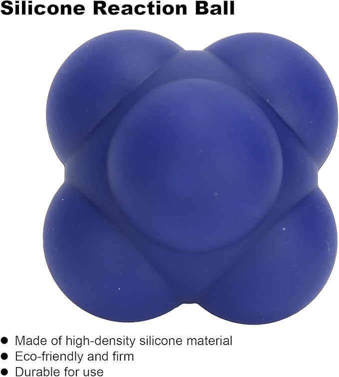 Silicone Bounce Reaction Ball HighDensity Portable Reflex Training Ball for HandEye Coordination Speed Exercise Sports Training Rehabilitation Size 7cm