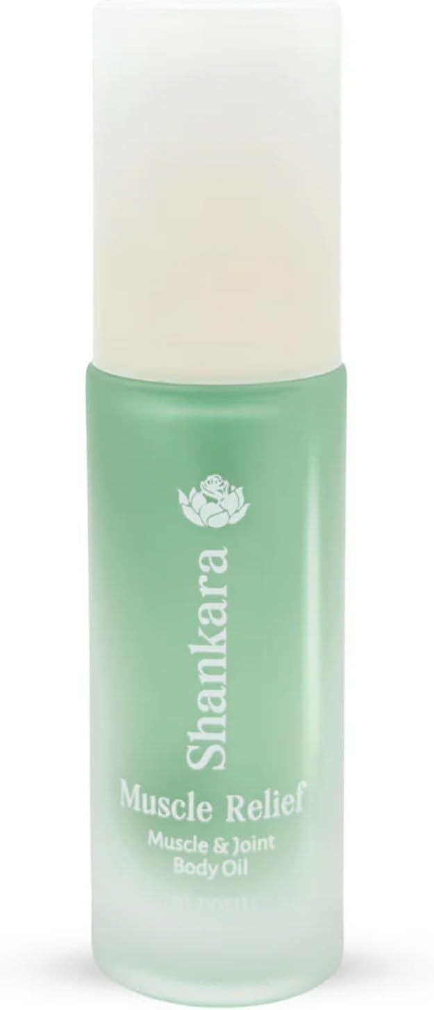 Shankara Muscle Relief Oil – Body Massage Oil for Sore Muscles and Joints with Arnica, Boswelia & Sweet Birch – Gua Sha, Ayurvedic Massage Therapy, Post Gym, Relaxation (30ml)
