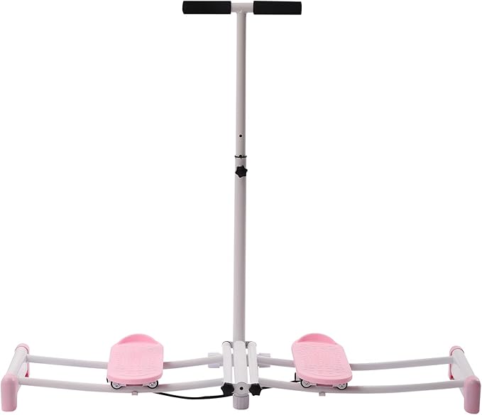 Leg Exercise Ski Machine Strength Training Exercise Equipment, Adjustable Rods Pelvic Floor Trainer Leg Workout Machine Postpartum Repair Improve Sagging Buttocks