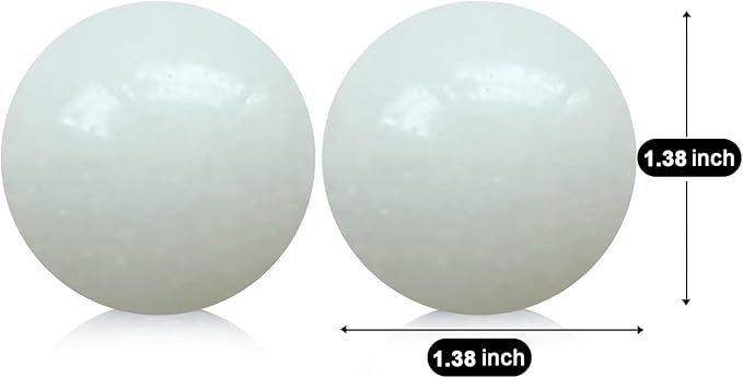 Natural Marble Baoding Chinese Meditation Balls, Stress Relief Hand Exercise Therapy Set, White Small-1.38"