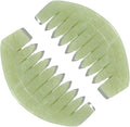BoAn Natural Jade Head Massager, 2 Pcs Multi-Functional Massager for Head Caring and Acupoint Treatment, Guasha Scraping Scalp Comb
