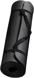 Yoga Mat with Strap, 70x23 Inches High Density Non-Slip Anti-Tear Extra Thick Pilates Mat with Carrying Strap,Soft Large Yoga Mats for Pilates,Exercise,Stretching,Home Workout,Fitness,Gym