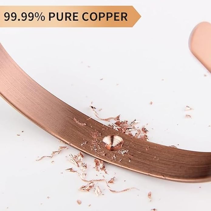 Copper Magnetic Bracelet with 6 Magnets for Men and Women