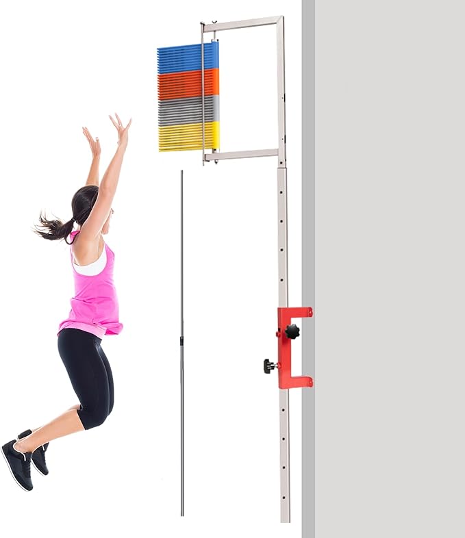 Wall Mounted Vertical Jump Measurement Tool, Adjustable Height Vertical Jump Measuring Device, 27.5"-47" Wall Mounted Vertical Jump Trainer,Used for Basketball and Volleyball High (b)