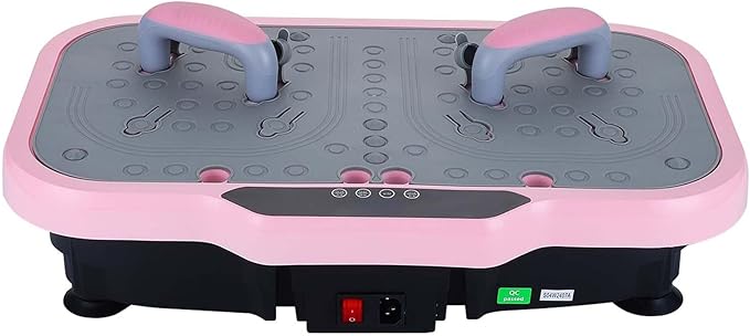 Vibration Plate Exercise Machines, 120 Speeds Whole Body Workout Equipment with Resistance Bands Handles, Vibrate Fitness Platform for Weight Loss, Fat Burning, for Women, Men, and Home Gym Exercise
