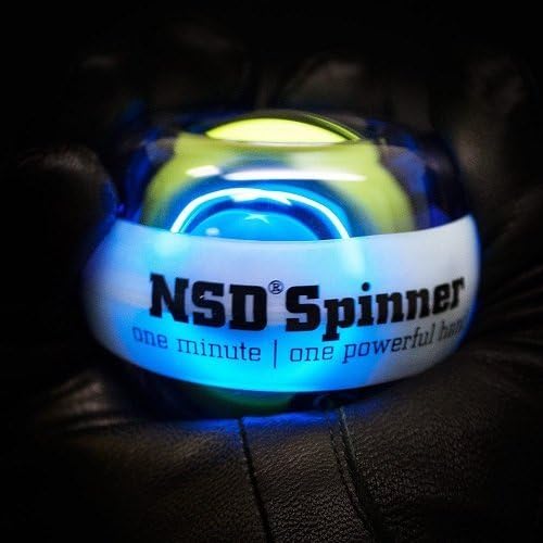 NSD Manual Spring Assisted Start Spinner Gyro Ball – Up to 15,000-18,000 RPM Premium & Durable Hand Strengthener and Wrist Exerciser for Grip Strength Training, Forearm Workout, and Pain Relief