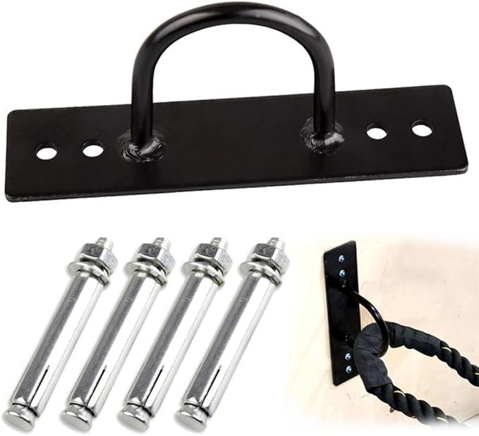 U/ D Suspension Ceiling Anchor Wall Mount Trainer Bracket for Yoga Swings Hammock Battle Rope Black