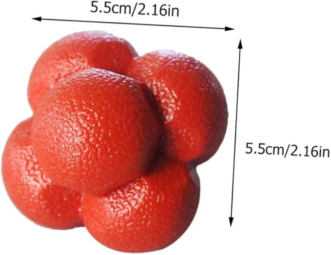 3pcs Hexagonal Reaction Balls for Agility Training Fitness Agile Balls for Hand Eye Coordination Reflex Improvement and Home Workout Equipment Random Color