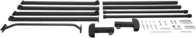 Power Tower Pull Up Bar Station, 3.81 x 4.36Ft Triangular Gym Strength Training Equipment with Adjustable Height, 440Lbs Free Standing Pull Up Rack Dip Station for Home & Gym