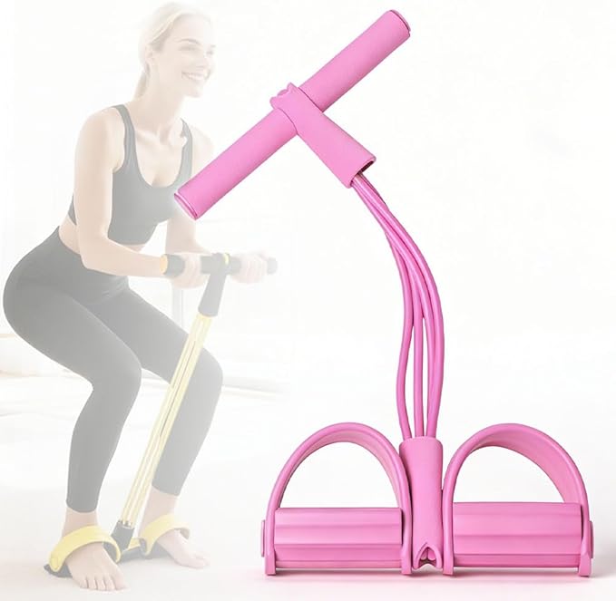 21 Fitness Resistance Bands with 4 Tube Pedal Ankle Puller, 2026 New Multifunction Elastic Yoga Resistance Band for Home Gym Use
