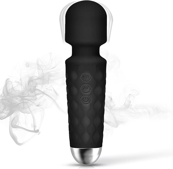 Handheld Relaxation Massager to Relief Whole Body Muscle Tension and Promote Relaxation, 20-Modes & 8-speeds, Pale Black