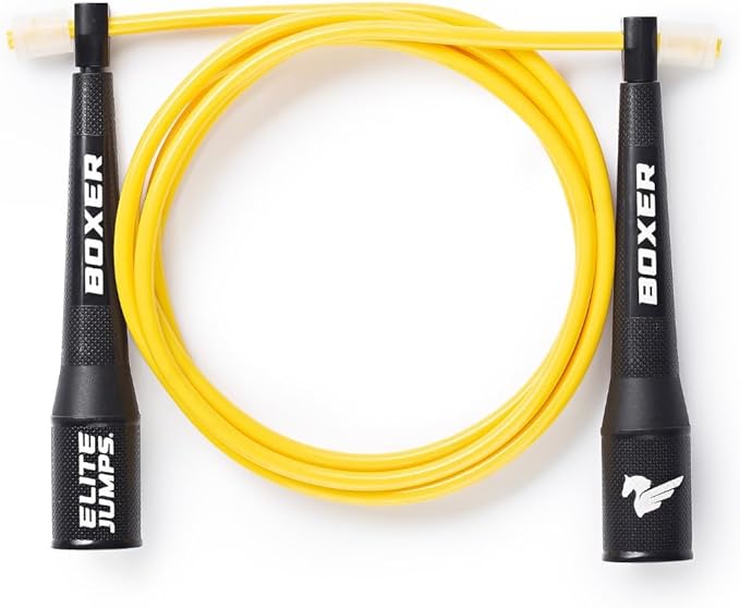 Elite Jumps Boxer 3.0 Jump Rope – Professional Boxing Workout Equipment | Tangle-Free PVC Skipping Rope with Smooth Action Handles | Slip-Resistant Grips for Fitness & Cardio Training