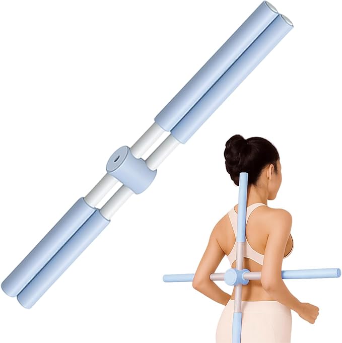 Yoga Stick - Back Alignment Tool, Neck Training Equipment, Spine Straightening Rod, Correction Device, Stretching Fitness Gear | Travel-Friendly Back Stretcher for Sitting, Offices, Home