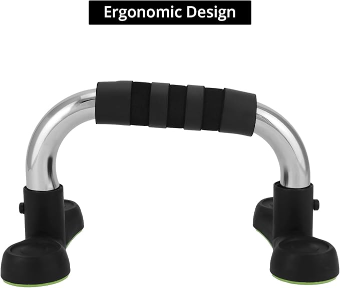 QWORK Steel Push Up Handles for Floor, Portable Push Up Stands with Non-Slip Grip, Angled Incline