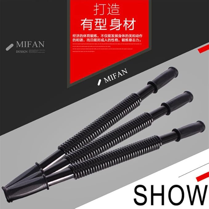 Fitness Equipment,Arm Strength Trainer - Adjustable Carbon Spring Resistance Equipmentfor Home Gym, Full Body Workout - Black