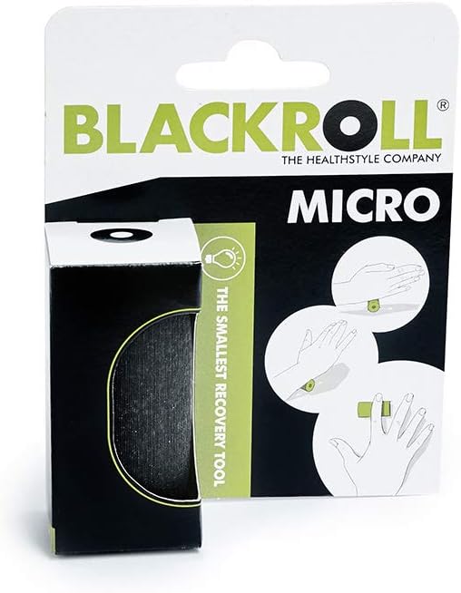 BLACKROLL - Micro Foam Roller, Small Deep Tissue Massage Tool for Feet, Hands, and Arms, Use for Travel, Exercise and Muscle Recovery and Plantar Fasciitis Relief, 6cm (2.3") x 3cm (1.2")