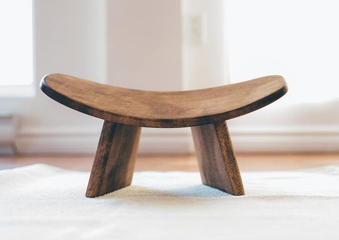 Meditation Bench IKUKO Basic, Preassembled Version, Solid Wood, Locally Handmade Eco Friendly Wooden Kneeling Ergonomic Seiza Seat, Prana Yoga