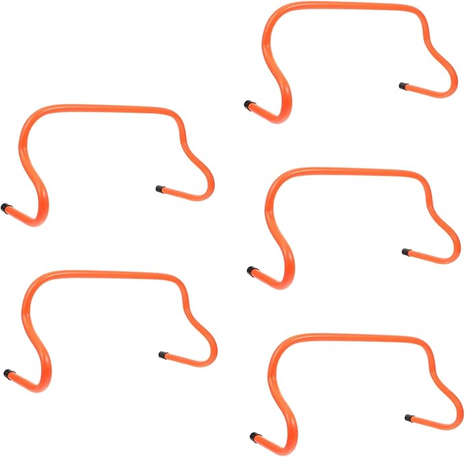 5pcs Lightweight Football Training Hurdles Rack for Agility and Flexibility Training Orange for Athletes to Speed and Performance