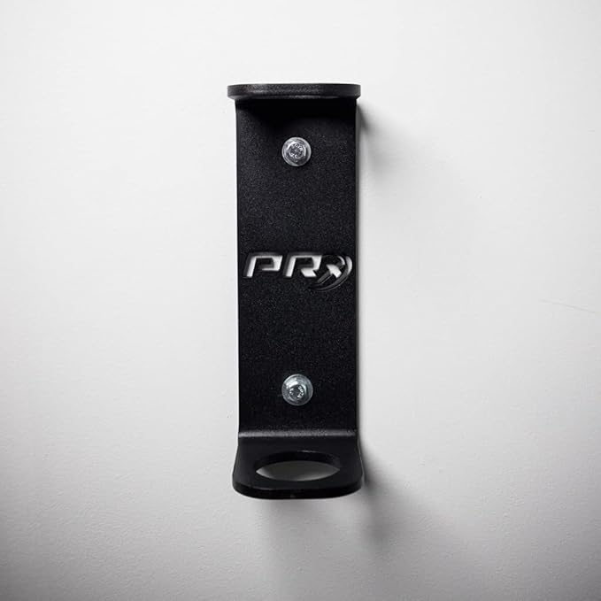 PRx Performance Vertical Barbell Storage Rack - Wall-Mounted, Space-Saving Single Weight Bar Holder for Efficient Organization in Home or Commercial Gyms, Durable, Easy to Install, USA Made, Black