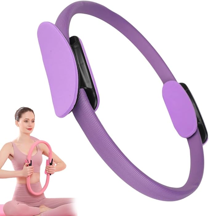 Pilates Ring Fitness Trainer, 2025 New Pilates Circles for Workouts Beginners Men Women,Yoga Rings Home Exercise Equipment Fitness Circle for Toning Arm Thigh
