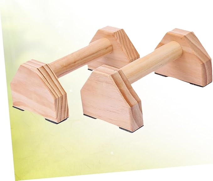 1pair Solid Wood Push-up Bracket Fitness Equipment for Calisthenics and Strength Training Push-up Stand for Home Workout Smooth Non-slip Design Easy to Carry