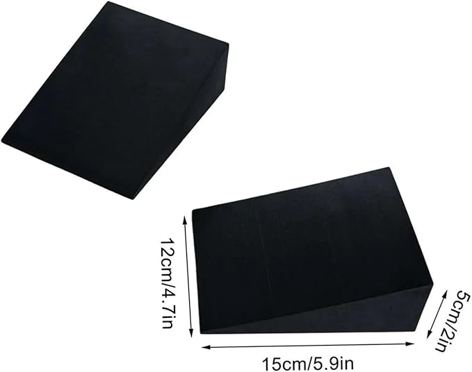 Yoga Foam Wedge Slanting Board EVA Foam Stretch Slant Boards Yoga Block Calf Extender Foot Stretcher(15x12x5cm 1 Pair)