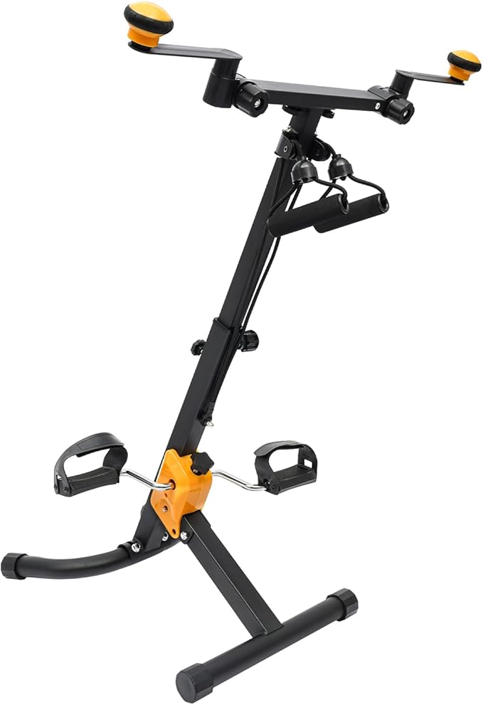 Pedal Exerciser Bike, Multiple Foldable Pedal Exerciser for Seniors, Portable Exercise Bike Fitness Cycling Stationary Bicycle with Adjustable 8-Gears, U-shaped Gym Cardio Workout for Home,Office