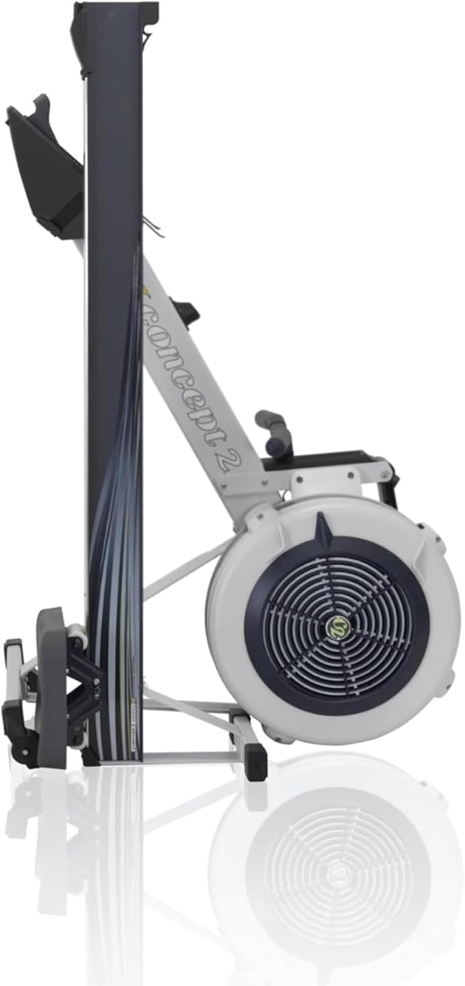 Concept2 RowErg Model D Indoor Rowing Machine with PM5 Monitor, Device Holder, Adjustable Air Resistance, Easy Storage (Gray)