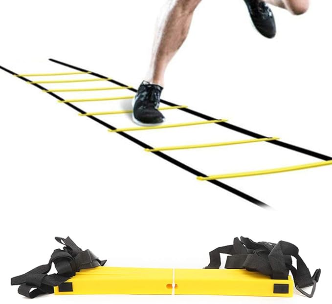 Agility Ladder Speed Training Equipment, 12 Rung 16.4ft Soccer Training Equipment, Football Accessories for Running Competition, Football Training, Warm up and Speed Reinforcement