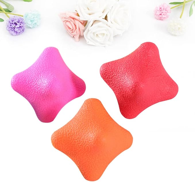 Luxshiny 3PCS Agility Reaction Balls - Multi-Surface Training Balls for Reflex, Hand-Eye Coordination & Speed - Baseball/Tennis/Badminton Sports Equipment (4cm, Assorted Colours)