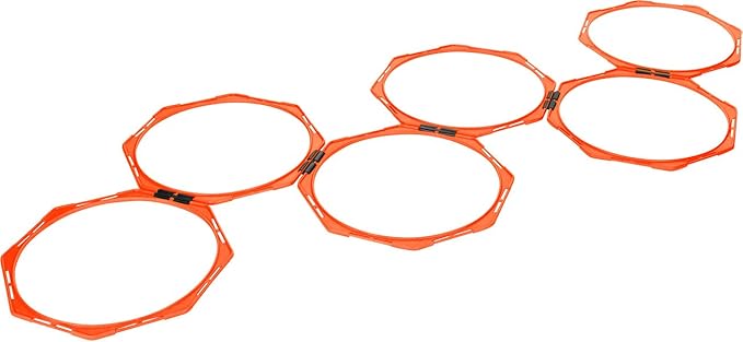 Hexagonal Speed & Agility Training Rings - Set of 6 by Trademark Innovations