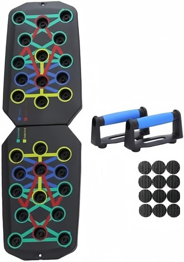 28 in 1 Push Up Board, Foldable Multi-Functional Pushup Stands System, Professional Floor Chest Muscle Training Equipment Home Gym for Men and Women, Gift for Fitness Enthusiasts