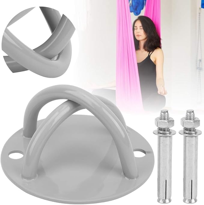 Aerial Yoga Fitness Rings Hanging Pull Strap Mounting Bracket, Stainless Steel Material is Durable Indoor and Outdoor Can Be Used, is The Ideal Choice for Yoga, Fitness Training