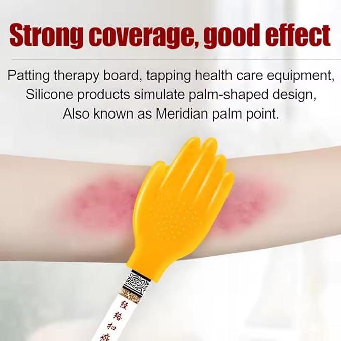 Ergonomic Silicone Body Acupoint Hammer Pat, Flexible Slap Board for Back and Shoulder Relief, Manual Patting Board Massage Tool for Muscle Tension, Portable Activator Slapping Tool for Full Body