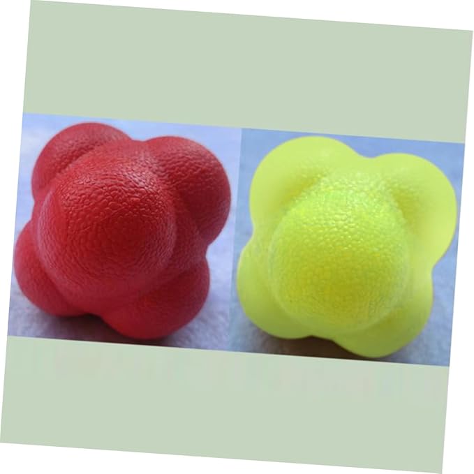 Yardwe 3pcs Hexagonal Reaction Ball Reflex Ball for Agility Training for Fitness Exercise Tennis Badminton