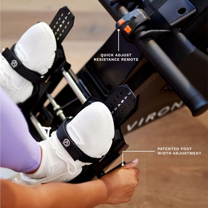 Aviron StrongGo Rowing Machine -Compatible with iPad—Dual Air & Magnetic Resistance Up to 100 lbs | Game-Based Workouts, Compact Storage Design