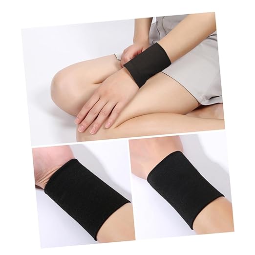 2 Pack Wrist Wraps for Joint Stability Black Elastic Lightweight Breathable Wrist Support Band for Sports Injuries