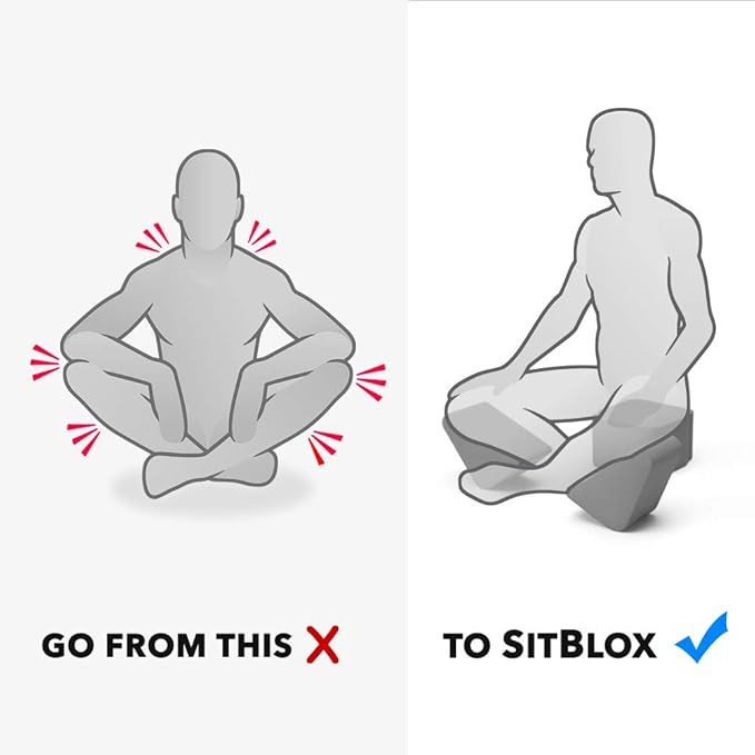 Ungloo Supportive Yoga Block Wedges for Seated Meditation – Elevates Knees, Reduces Hip Pressure, and Improves Cross-Legged Posture