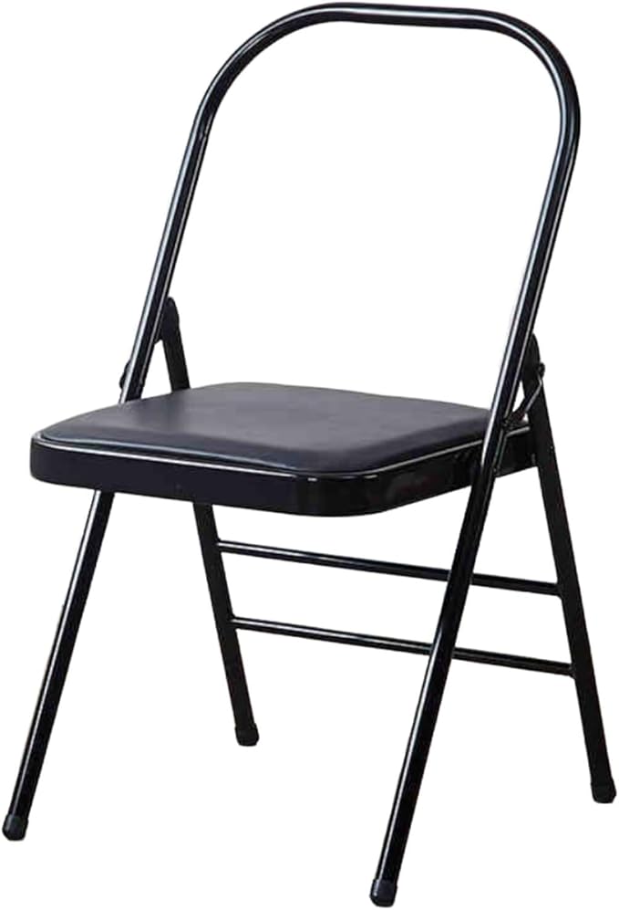 Yoga Chair,Foldable Pilates Chair,Soft Sponge Cushion,Easy to Carry and Store,for Indoor and Outdoor Yoga Studios(Black)