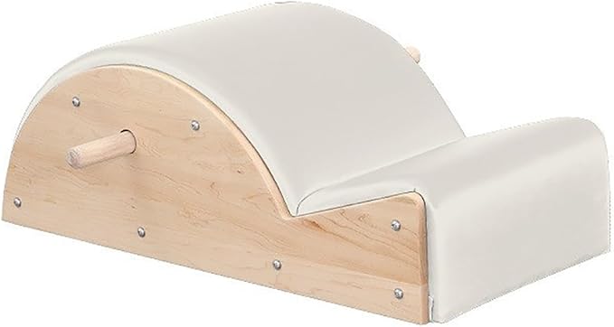 Pilates Strength Workout Machine for Home Gym, Posture Corrector Pilates Barrel, Home Pilates Back Stretcher for Balance Core Strengthening and Back Pain Relief(White,Maplewood)
