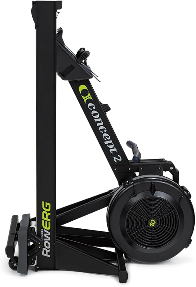Concept2 RowErg Model E Indoor Rowing Machine with Tall Legs - PM5 Monitor, Device Holder, Adjustable Air Resistance, Easy Storage with FitXion Seat Cushion
