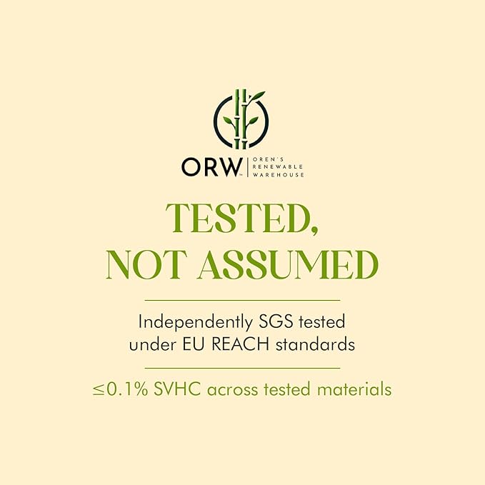ORW Cork Yoga Block – FSC Natural Cork, 9”x6”x3”, 1.5 lb Dense Stability Block, Non-Slip Grip, REACH Tested