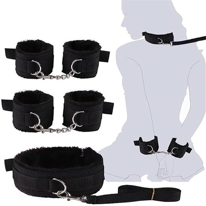 Erotic Strap 7-Piece Yoga Pilates Trainer Kit, Adjustable Accessory for Full Body Exercises at Home - Q (Black) -E12C25