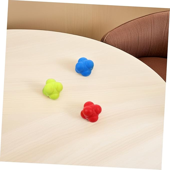 Toyvian 6pcs Reaction Speed Training Balls Enhance Hand Eye Coordination and Reflexes for Sports and Fitness and Elastic Reaction Balls for Kids and Adults