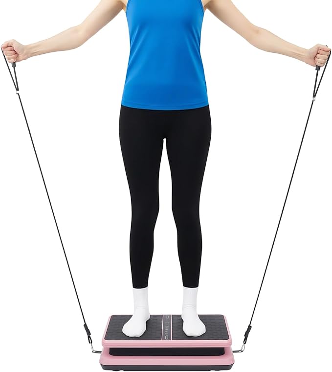 Vibration Plate Exercise Machine, Vibrating Platform, Adjustable 99 Speed Level Large Size Vibrating Plate for Women & Men Whole Body Weight Loss, Max 330.69 Lbs