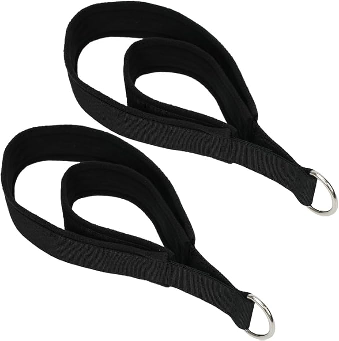 2PCS Pilates Straps Soft Padded Handles, Durable Pilates Double Loop D-Ring Straps,Pilates Straps for Reformer,Home Gym & Yoga Workout Exercise Accessories