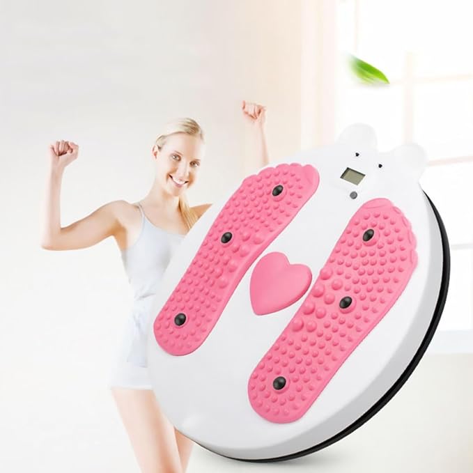 YARNOW Rotating Waist Disc Twisting Board with Magnetic Resistance Fitness Massage Counter for Home Ab Workout