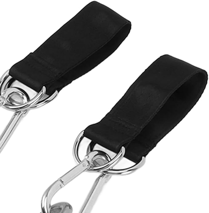 ZJchao 1Pair Pull Up Bar Handle Cable Attachment TPR Rubber Coated Grip Anti Slip Straight Gym Equipment for Weightlifting Exercise with Comfortable Handles for Strength Training